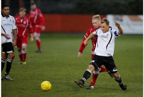 Aaron Lacy in action for Faversham