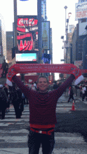 Myself in Times Square In NYC on one of  the most painful days of my life :-( Reason being it was 4th May 2013 (FA Vase Final Day)